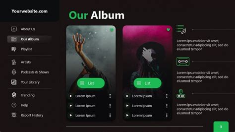 Spotify Template Example 1