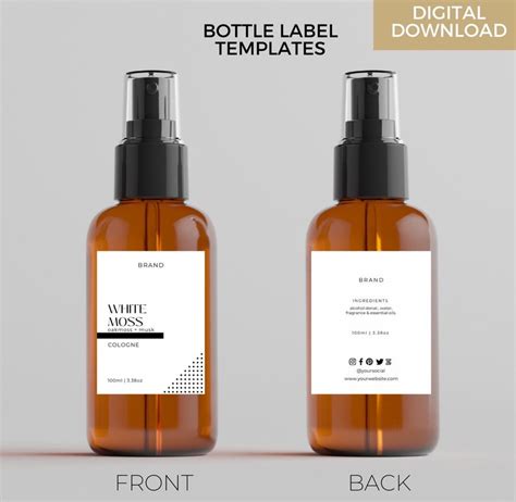 Spray Bottle Label Template Download