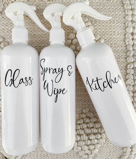 Spray Bottle Labels for Cleaning