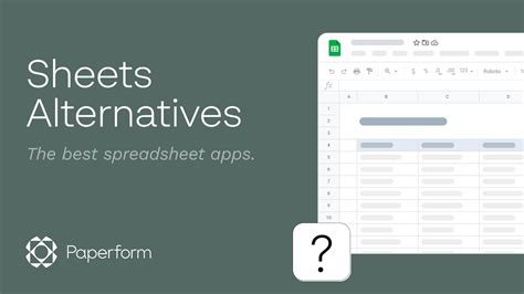 Spreadsheet alternatives