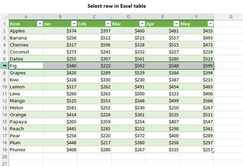 Tips for auto-selecting next row in spreadsheets