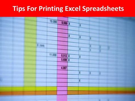 Spreadsheet Tips and Tricks