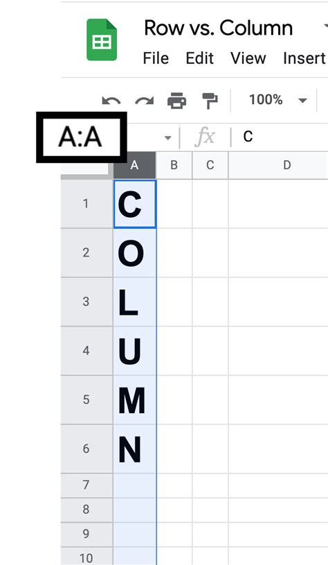 Spreadsheets Columns Gallery