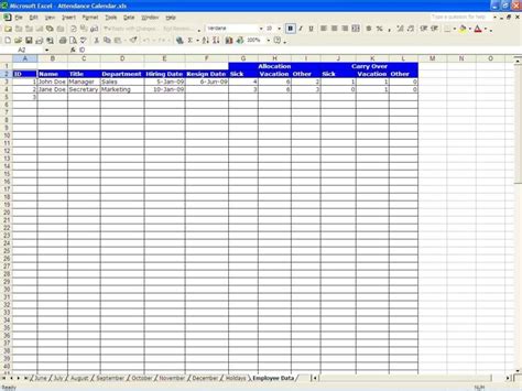 Spreadsheets Data