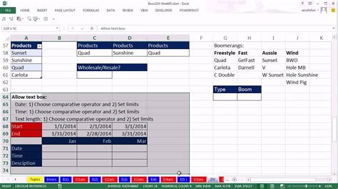 Spreadsheets Validation