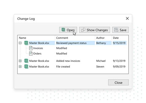 Spreadsheets Version Control