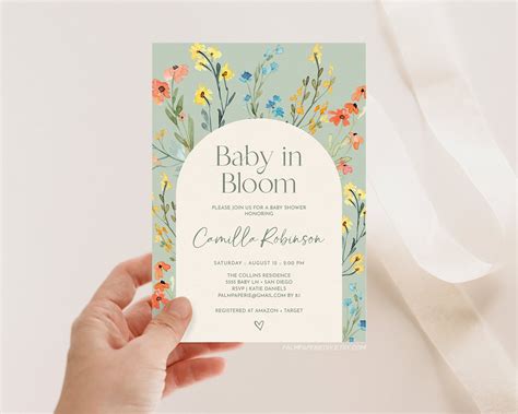 Spring Baby Shower Invitation Template