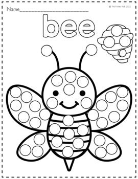 Spring Bug Dot Marker Printable