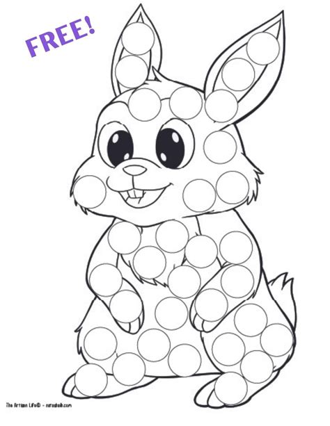 Spring Bunny Dot Marker Printable