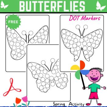 Spring Butterfly Dot Marker Printable