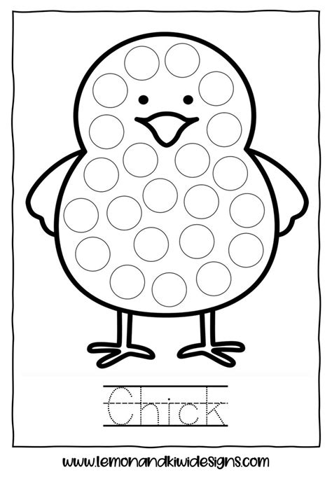 Spring Chick Dot Marker Printable