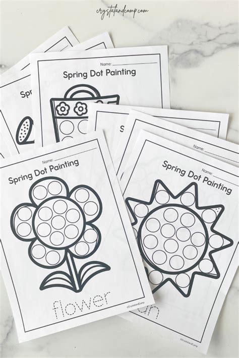 Spring Garden Dot Marker Printable