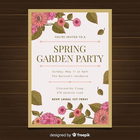 Spring Garden Invitation Template