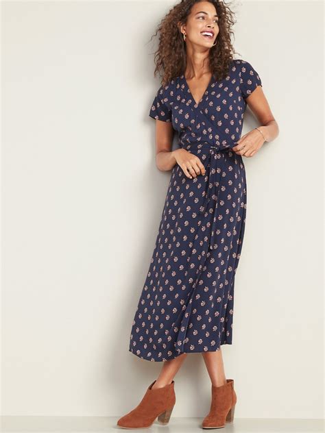 Spring Navy Midi Dress