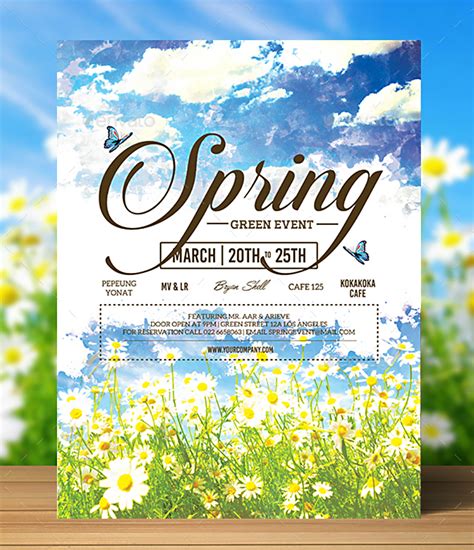 Spring Party Invitation Template