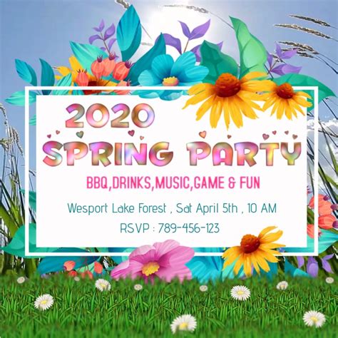 Spring Party Invitation Templates Gallery 6