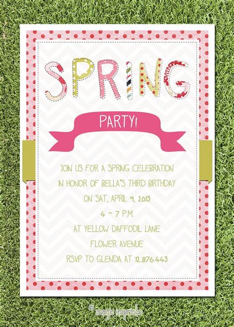 Spring Party Invitation Wording Ideas