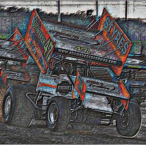 Example of a sprint car artists community, with different artists sharing their work and providing feedback