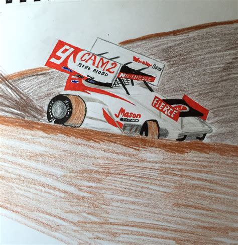 Sprint car drawing example 2