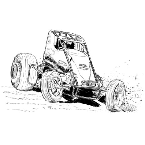 Sprint car drawing example 6