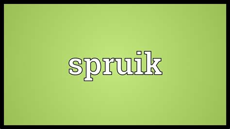 The meaning and significance of Spruki