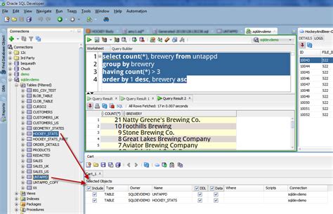 SQL Developer's Cart Feature