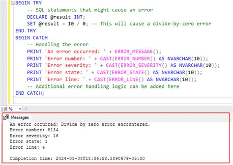 SQL Error Handling