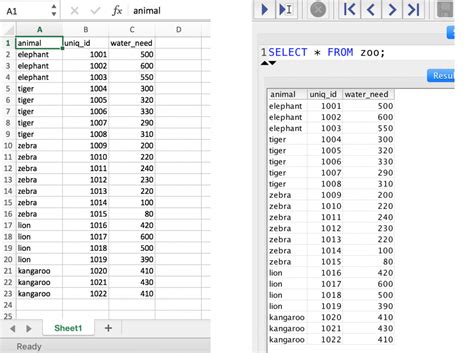 SQL and Excel Performance