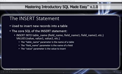 SQL Insert Statement 9