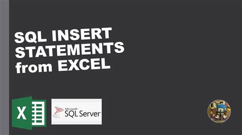 SQL Insert Statements from Excel