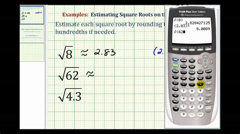 Illustration of square root calculations