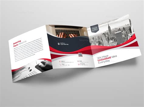 Square Trifold Brochure Template Design Example 2