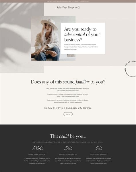 Squarespace Sales Page Template