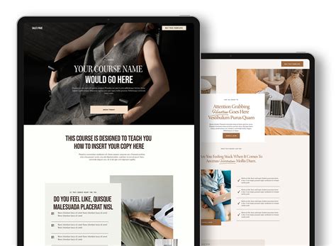 Squarespace Sales Page Template Examples