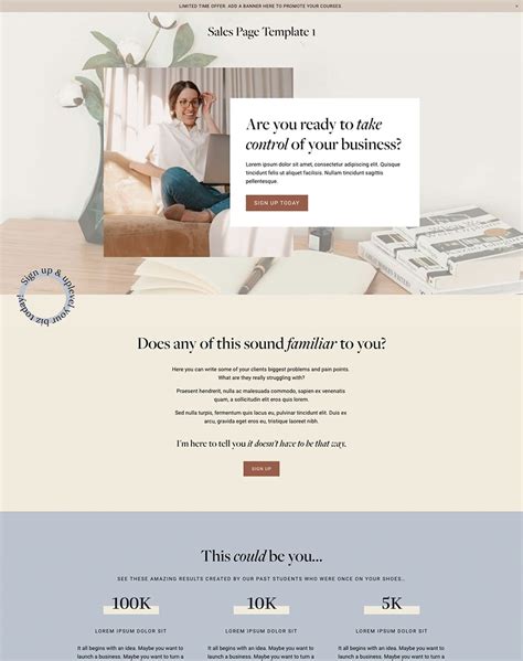 Squarespace Sales Page Template with Video