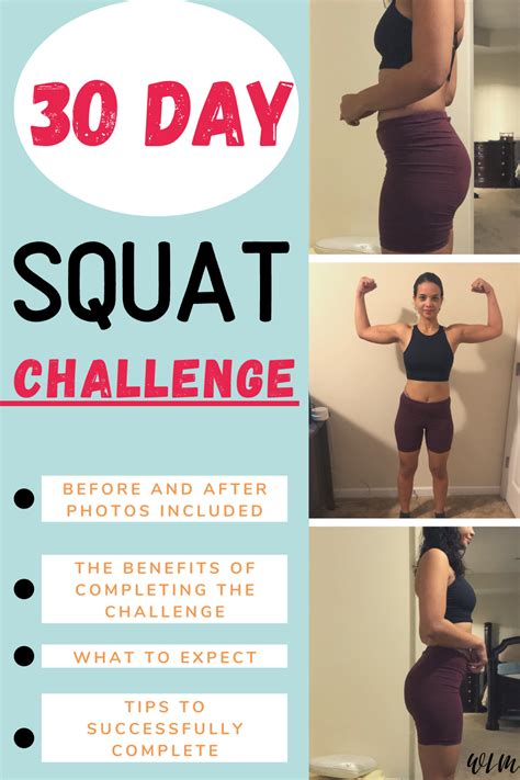 30 Day Squat Challenge Printable Fitness Plan