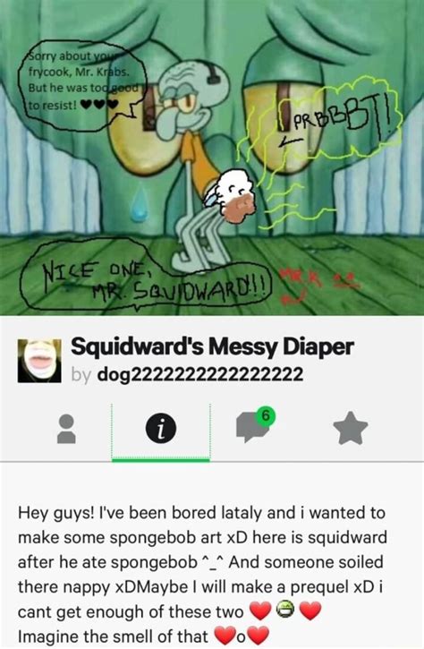 Squidward in a Diaper