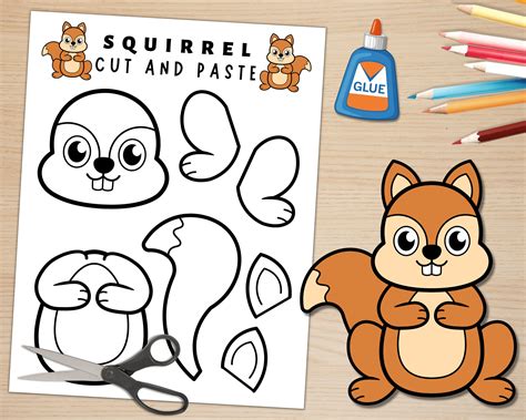 Squirrel Craft Template 10