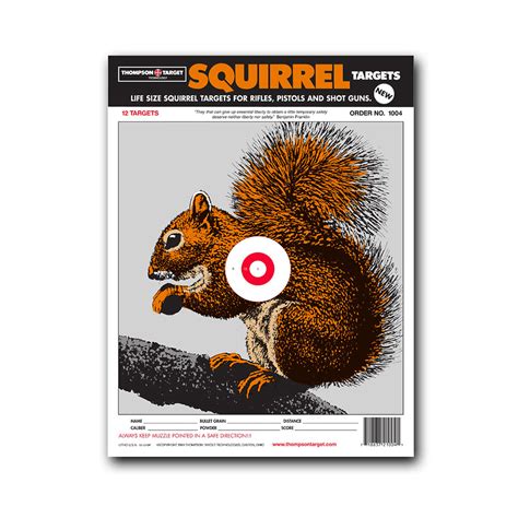 Squirrel Hunting Target with Scoring Rings