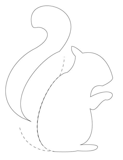 Squirrel Ornament Template