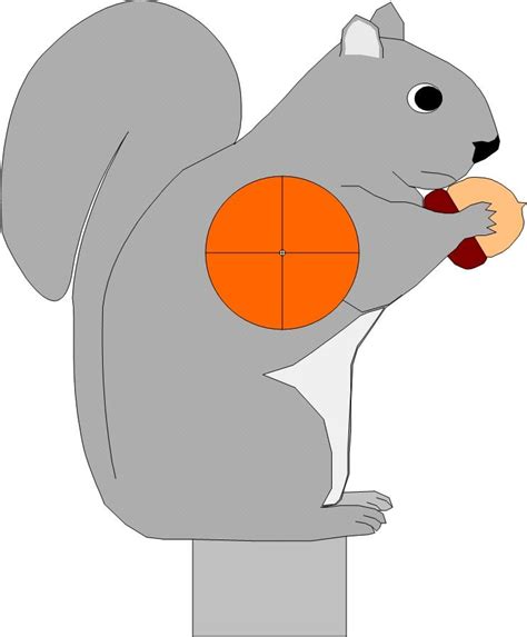 Squirrel outline targets for competitive shooting