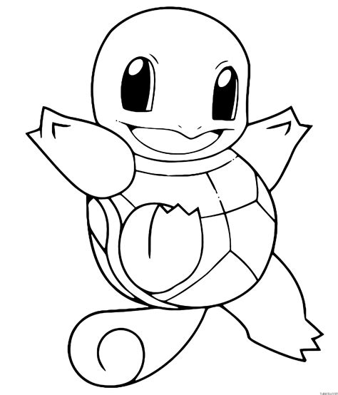 Squirtle Colouring Page