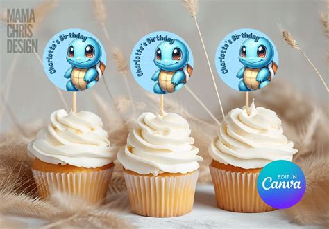 Squirtle Cupcake Topper