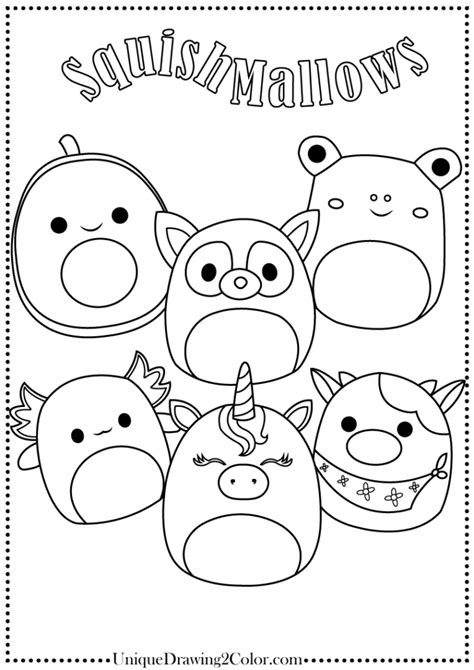 Squishmallow Coloring Pages