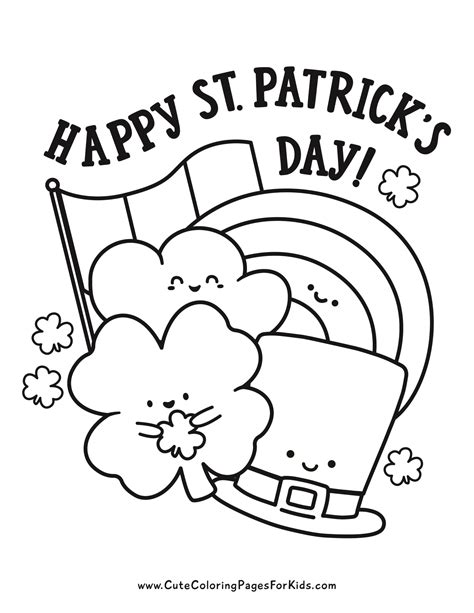 St. Patrick's Day Squishmallow Coloring Page