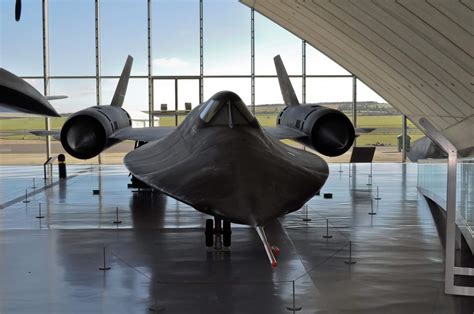 An SR-71 Blackbird on display at the Imperial War Museum Duxford