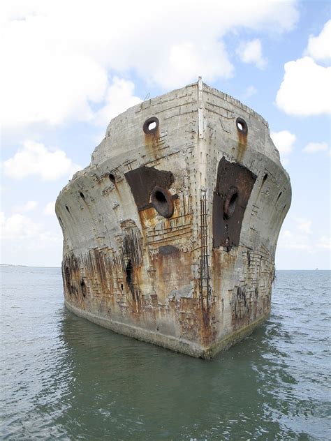 A visitor explores the SS Selma's cargo hold