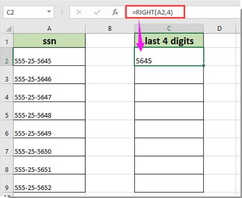 ssn format in excel