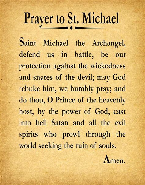 St Michael Prayer Image 1