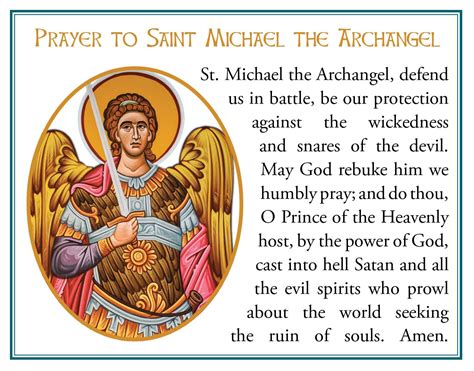 Free Printable St Michael Prayer